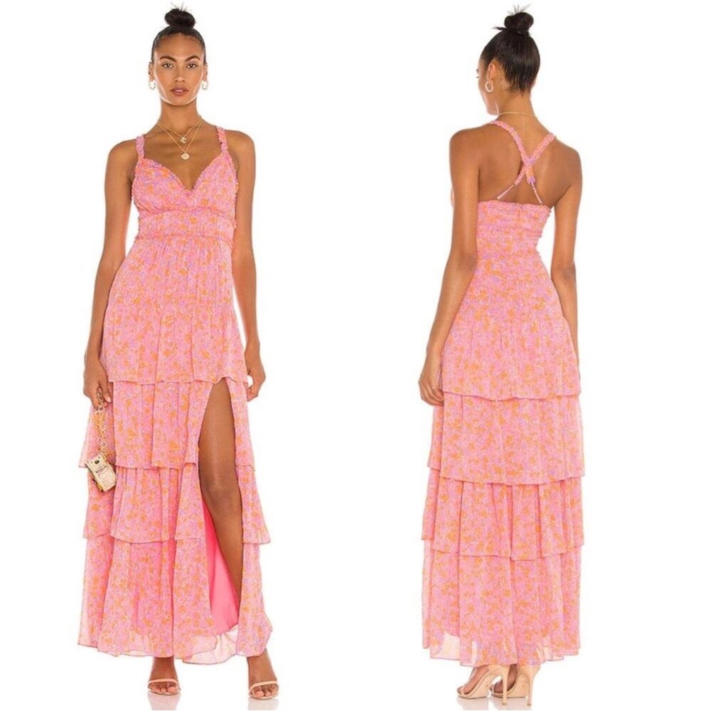 LIKELY Athena tiered maxi dress